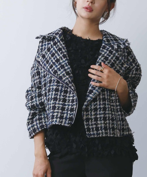 PICCIN（ピッチン）の「リボンチュールベスト（ベスト・レディース・オフホワイト/ブラック・M）」の3枚目の写真