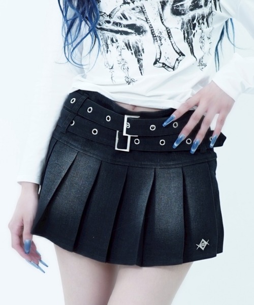 REFLEM スカート REFLEM スカート 「REFLEM/レフレム」弾丸ベルト付きフリルスカート