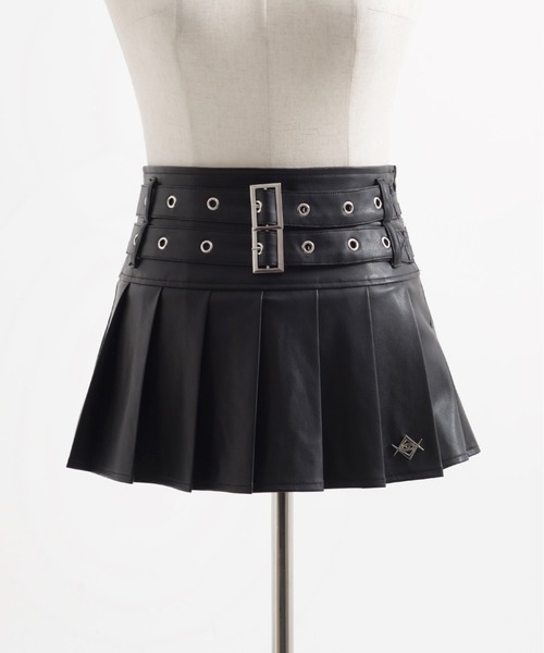 REFLEM/レフレム』ベルト付きプリーツミニスカート（スカート