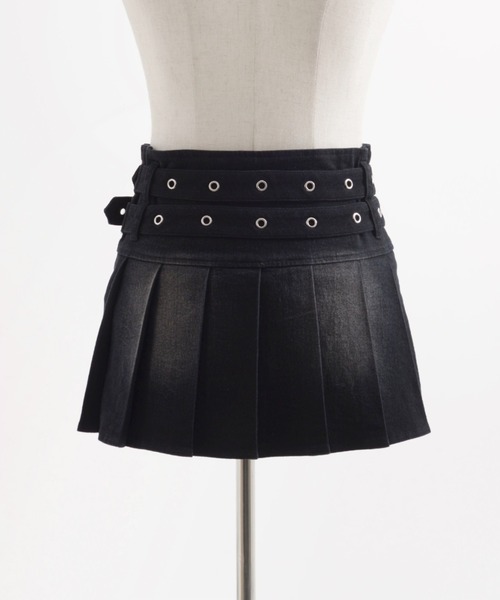 REFLEM/レフレム』ベルト付きプリーツミニスカート（スカート