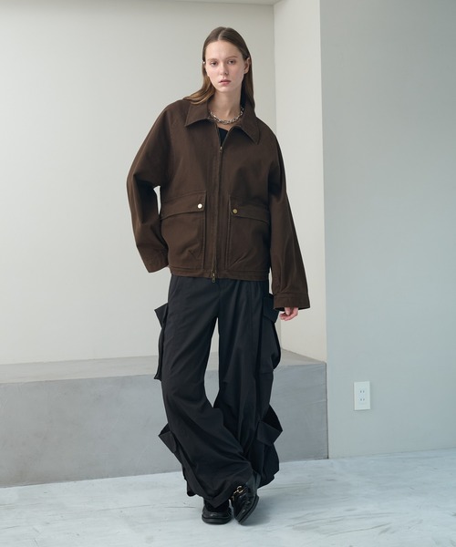 KUUUPY（クーピー）の「Duck Short Zip Blouson - ダックショートジップブルゾン（ブルゾン・メンズ・ブラウン/ブラック・LARGE/MEDIUM/SMALL）」の16枚目の写真