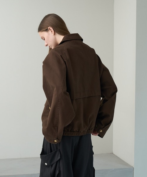 KUUUPY（クーピー）の「Duck Short Zip Blouson - ダックショートジップブルゾン（ブルゾン・メンズ・ブラウン/ブラック・LARGE/MEDIUM/SMALL）」の9枚目の写真