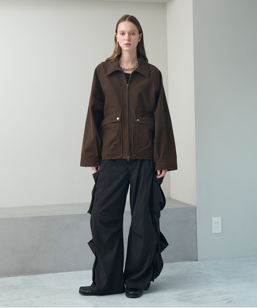 KUUUPY（クーピー）の「Duck Short Zip Blouson - ダックショートジップブルゾン（ブルゾン・メンズ・ブラウン/ブラック・LARGE/MEDIUM/SMALL）」の15枚目の写真