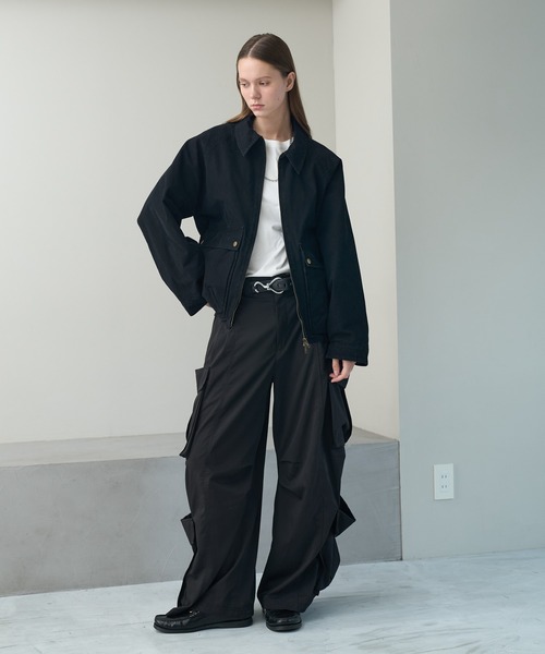KUUUPY（クーピー）の「Duck Short Zip Blouson - ダックショートジップブルゾン（ブルゾン・メンズ・ブラウン/ブラック・LARGE/MEDIUM/SMALL）」の11枚目の写真
