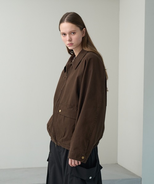 KUUUPY（クーピー）の「Duck Short Zip Blouson - ダックショートジップブルゾン（ブルゾン・メンズ・ブラウン/ブラック・LARGE/MEDIUM/SMALL）」の8枚目の写真