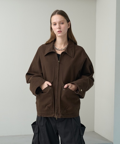 KUUUPY（クーピー）の「Duck Short Zip Blouson - ダックショートジップブルゾン（ブルゾン・メンズ・ブラウン/ブラック・LARGE/MEDIUM/SMALL）」の6枚目の写真