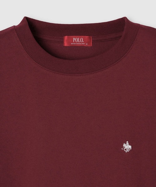 POLO BCS（ポロ ビーシーエス）の「POLO BCS ワンポイント刺繍 ロングスリーブTシャツ（Tシャツ/カットソー・レディース・オートミール/ワイン/ブラック・M/L）」の4枚目の写真