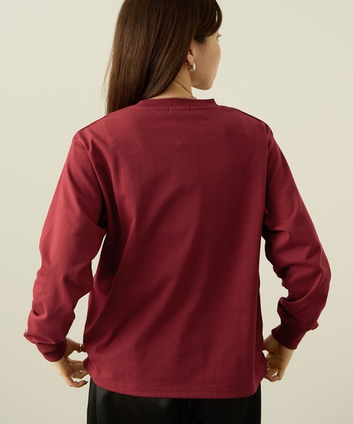 POLO BCS（ポロ ビーシーエス）の「POLO BCS ワンポイント刺繍 ロングスリーブTシャツ（Tシャツ/カットソー・レディース・オートミール/ワイン/ブラック・M/L）」の10枚目の写真