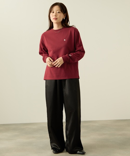 POLO BCS（ポロ ビーシーエス）の「POLO BCS ワンポイント刺繍 ロングスリーブTシャツ（Tシャツ/カットソー・レディース・オートミール/ワイン/ブラック・M/L）」の11枚目の写真