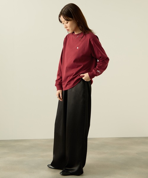 POLO BCS（ポロ ビーシーエス）の「POLO BCS ワンポイント刺繍 ロングスリーブTシャツ（Tシャツ/カットソー・レディース・オートミール/ワイン/ブラック・M/L）」の12枚目の写真