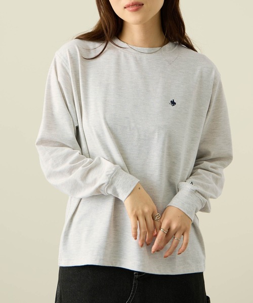 POLO BCS（ポロ ビーシーエス）の「POLO BCS ワンポイント刺繍 ロングスリーブTシャツ（Tシャツ/カットソー・レディース・オートミール/ワイン/ブラック・M/L）」の13枚目の写真