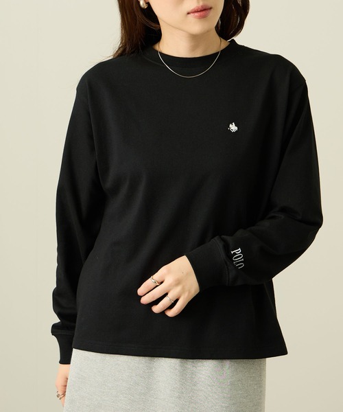POLO BCS（ポロ ビーシーエス）の「POLO BCS ワンポイント刺繍 ロングスリーブTシャツ（Tシャツ/カットソー・レディース・オートミール/ワイン/ブラック・M/L）」の16枚目の写真