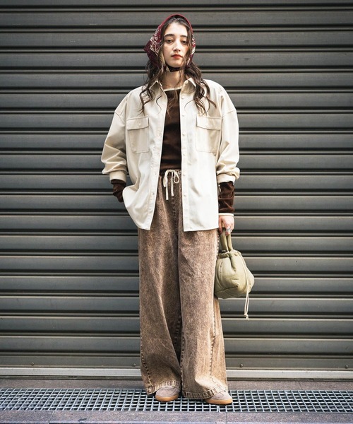 GEORGE'S（ジョージズ）の「ワイドイージーパンツ（その他パンツ・レディース・ベージュ/インディゴブルー/ブルー/ブラック/ブラウン・SMALL/MEDIUM）」の3枚目の写真