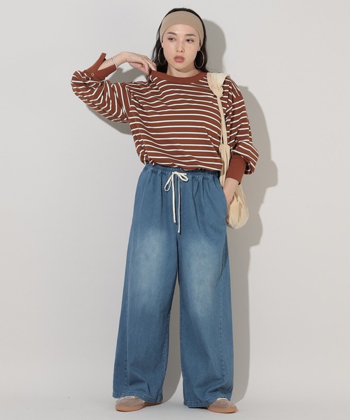 GEORGE'S（ジョージズ）の「ワイドイージーパンツ（その他パンツ・レディース・ベージュ/インディゴブルー/ブルー/ブラック/ブラウン・SMALL/MEDIUM）」の17枚目の写真