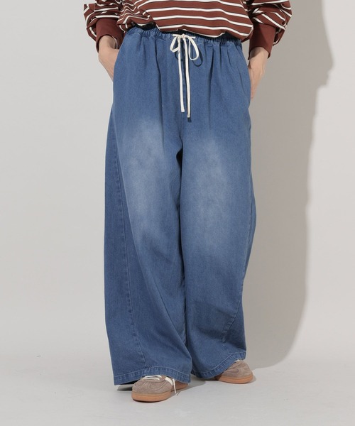 GEORGE'S（ジョージズ）の「ワイドイージーパンツ（その他パンツ・レディース・ベージュ/インディゴブルー/ブルー/ブラック/ブラウン・SMALL/MEDIUM）」の18枚目の写真