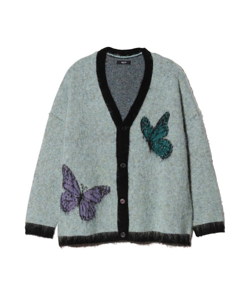 glamb(グラム)の「Rebirth Cardigan / リバースカーディガン(カーディガン/ボレロ・メンズ・ブラック/ミント・S/M/L)」の4枚目の写真