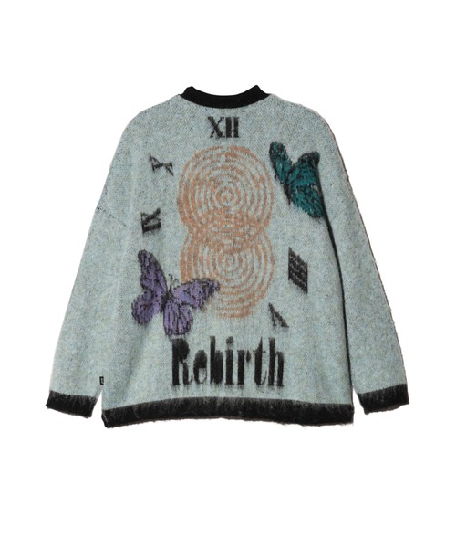 glamb(グラム)の「Rebirth Cardigan / リバースカーディガン(カーディガン/ボレロ・メンズ・ブラック/ミント・S/M/L)」の6枚目の写真