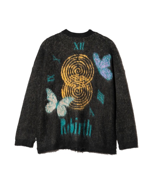 glamb(グラム)の「Rebirth Cardigan / リバースカーディガン(カーディガン/ボレロ・メンズ・ブラック/ミント・S/M/L)」の5枚目の写真