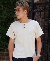 schott(�V���b�g)��Schott/�V���b�g/KNITTING HENLEY NECK T-SHIRT/�j�b�e�B���O �w�����[�l�b�N T�V���c(T�V���c/�J�b�g�\�[)
