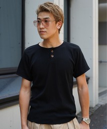 Schott/ショット/KNITTING HENLEY NECK T-SHIRT/ニッティング ヘンリーネック Tシャツ