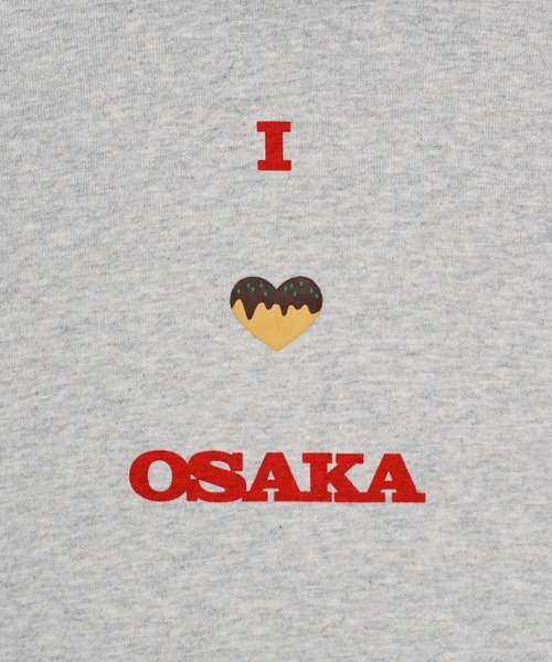 NOSTALVIA(ノスタルヴィア)の「NOSTALVIA ノスタルヴィア I Love Osaka / アイラブ オオサカ 裏毛 スウェット パーカー(パーカー・メンズ・ホワイト/杢グレー/ブラック・SMALL/MEDIUM/LARGE/X-LARGE)」の20枚目の写真