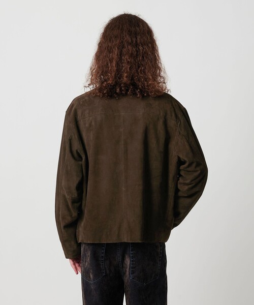 スエード クロップド ジップ ジャケット（ブルゾン）｜MONKEY TIME