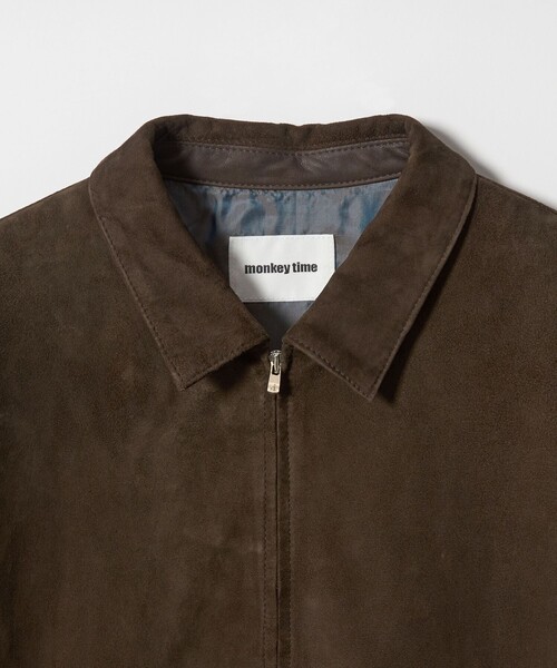 MONKEY TIME（モンキータイム）の「スエード クロップド ジップ ジャケット（ブルゾン・メンズ・ダークブラウン・S/M/L/XL）」の9枚目の写真