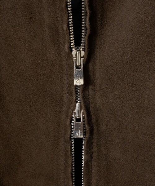 MONKEY TIME（モンキータイム）の「スエード クロップド ジップ ジャケット（ブルゾン・メンズ・ダークブラウン・S/M/L/XL）」の4枚目の写真