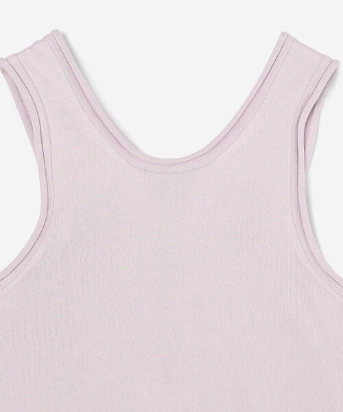 UNFIL（アンフィル）の「UNFIL | ブラッシュシルクコットン スリーブレストップ WOMEN（ニット/セーター・レディース・グレー/ピンク系その他/ダークブラウン・1）」の15枚目の写真