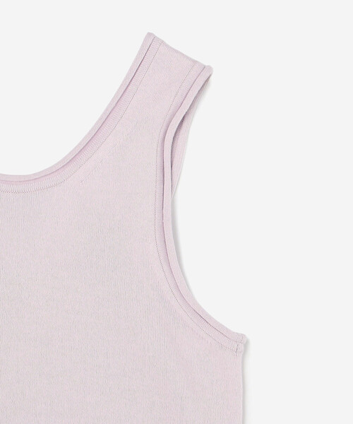 UNFIL（アンフィル）の「UNFIL | ブラッシュシルクコットン スリーブレストップ WOMEN（ニット/セーター・レディース・グレー/ピンク系その他/ダークブラウン・1）」の16枚目の写真