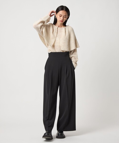 EMMEL REFINES(エメルリファインズ)の「<EMMEL REFINES>EM ケープエリ ニット プルオーバー(ニット/セーター・レディース・ナチュラル/グレー/ネイビー・FREE)」の14枚目の写真