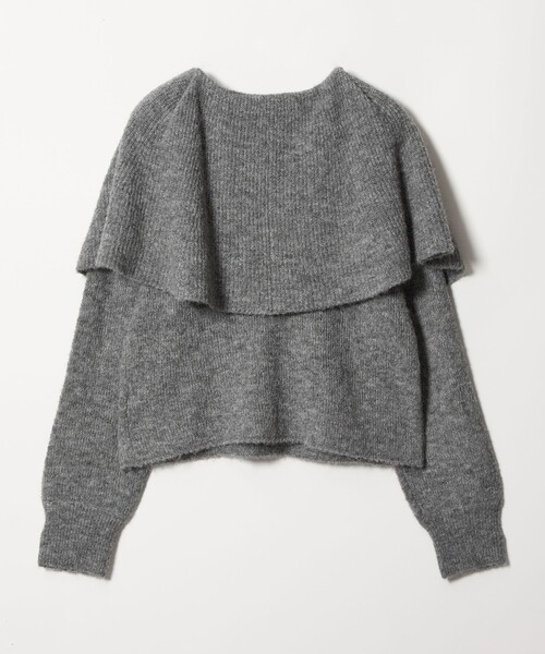 EMMEL REFINES(エメルリファインズ)の「<EMMEL REFINES>EM ケープエリ ニット プルオーバー(ニット/セーター・レディース・ナチュラル/グレー/ネイビー・FREE)」の16枚目の写真