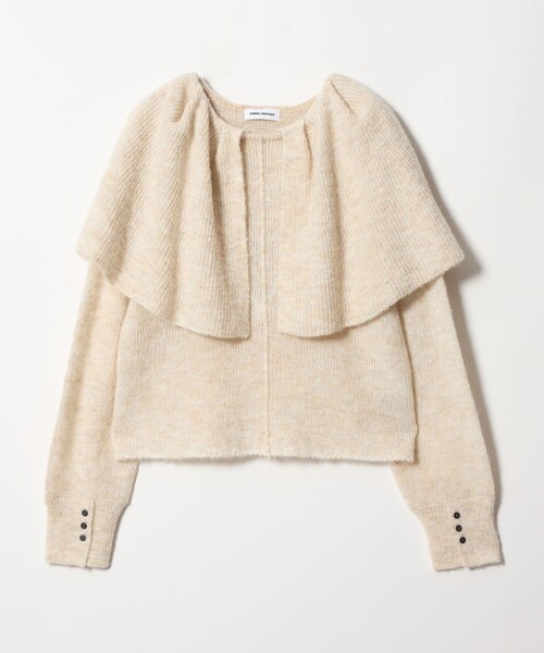 EMMEL REFINES(エメルリファインズ)の「<EMMEL REFINES>EM ケープエリ ニット プルオーバー(ニット/セーター・レディース・ナチュラル/グレー/ネイビー・FREE)」の21枚目の写真