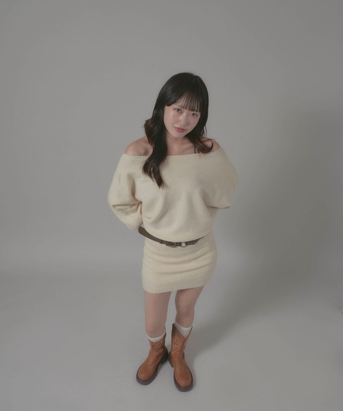 Chick(チック)の「2-Piece Set: Fitted Dress/2点セット タイトワンピース(ワンピース・レディース・チャコール/ホワイト/ブラック・FREE)」の15枚目の写真