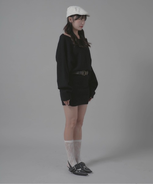 Chick(チック)の「2-Piece Set: Fitted Dress/2点セット タイトワンピース(ワンピース・レディース・チャコール/ホワイト/ブラック・FREE)」の20枚目の写真