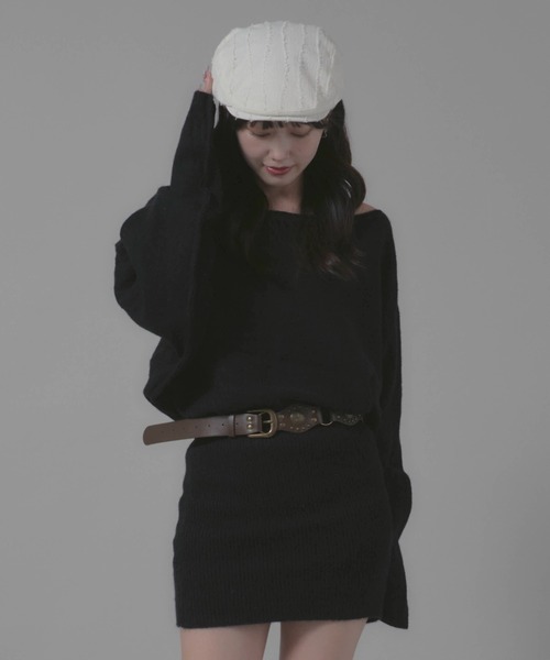 Chick(チック)の「2-Piece Set: Fitted Dress/2点セット タイトワンピース(ワンピース・レディース・チャコール/ホワイト/ブラック・FREE)」の22枚目の写真