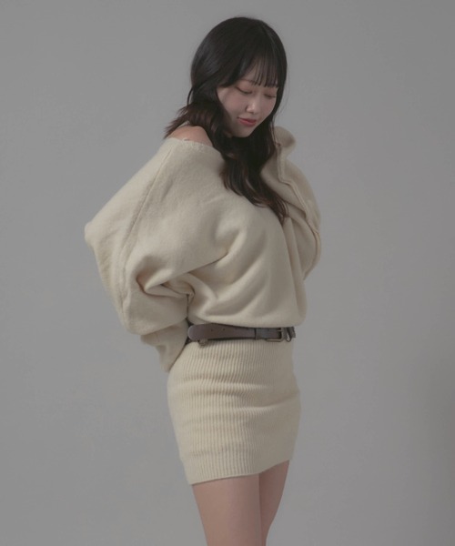 Chick(チック)の「2-Piece Set: Fitted Dress/2点セット タイトワンピース(ワンピース・レディース・チャコール/ホワイト/ブラック・FREE)」の10枚目の写真