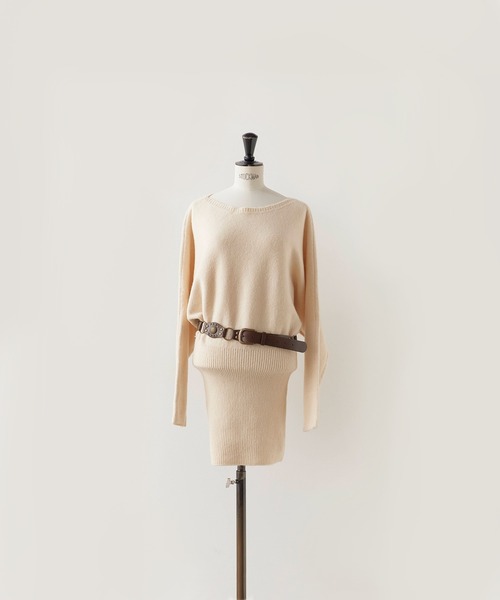 Chick(チック)の「2-Piece Set: Fitted Dress/2点セット タイトワンピース(ワンピース・レディース・チャコール/ホワイト/ブラック・FREE)」の4枚目の写真