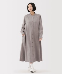 無印良品 | 婦人　両面起毛フランネルスタンドカラー長袖ワンピース(ワンピース)
