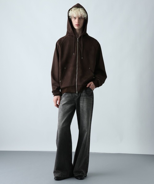 HARE（ハレ）の「アソートベーシックパーカー(HARE)（パーカー・メンズ・ブラウン/ブラック系その他/ブルー/ブラック・MEDIUM/SMALL）」の7枚目の写真