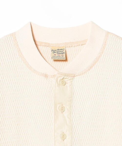 Buzz Rickson's(バズリクソンズ)の「BUZZ RICKSON’S / THERMAL HENLEY NECK(Tシャツ/カットソー・レディース・ナチュラル・MEDIUM)」の3枚目の写真