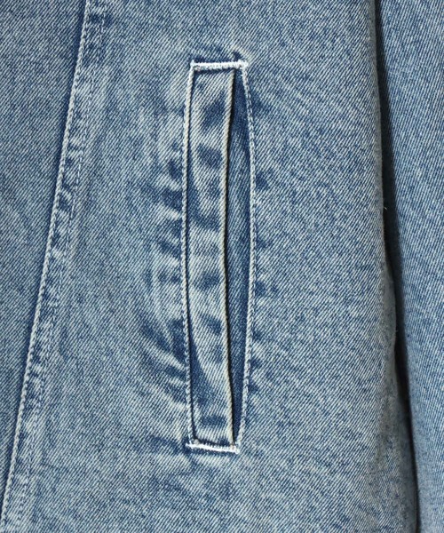 Lazar(ラザル)の「Boa Lining Denim Jacket/オーバーサイズ 裏ボア ヴィンテージライク ケミカルウォッシュ加工 デニムジャケット/ブルゾン/レディース メンズ(デニムジャケット・メンズ・ブルー系その他/ブルー/ブラック・L/M/LL)」の16枚目の写真