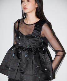 ANDRESD（アンドレスド）の「ドットシアートップス / Dot Sheer Tops（シャツ/ブラウス）」