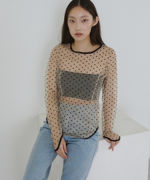 ドットシアートップス / dot sheer tops（シャツ/ブラウス）｜ANDRESD