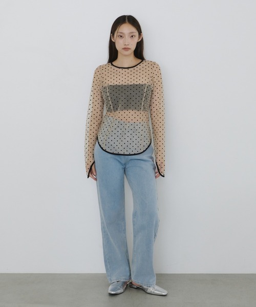 user_72d9f6ea様 ドットシアートップス / dot sheer tops（Tシャツ/カットソー