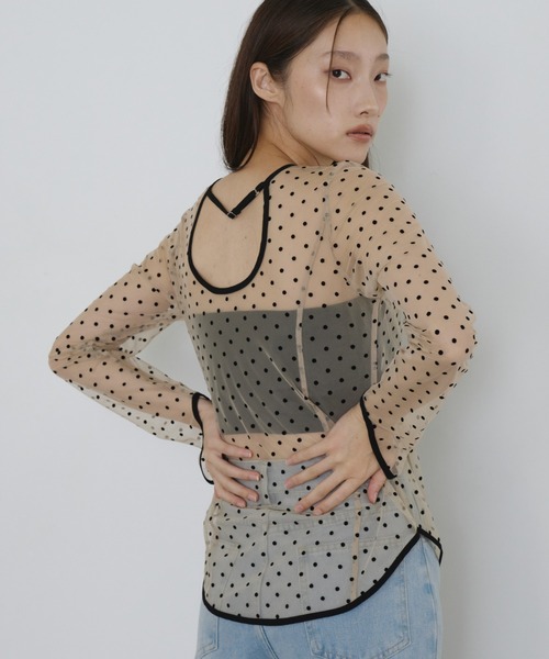 ドットシアートップス / dot sheer tops（シャツ/ブラウス）｜ANDRESD