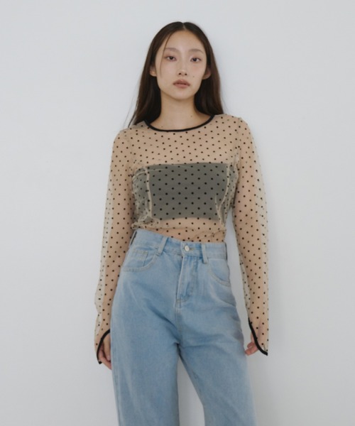 ドットシアートップス / dot sheer tops（シャツ/ブラウス）｜ANDRESD