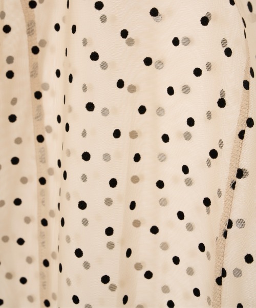 ANDRESD（アンドレスド）の「ドットシアートップス / dot sheer tops（シャツ/ブラウス・レディース・ベージュ×ブラック/ブラック/ベージュ・M/S）」の9枚目の写真