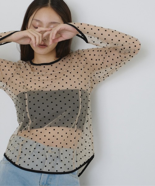 ドットシアートップス / dot sheer tops（シャツ/ブラウス）｜ANDRESD
