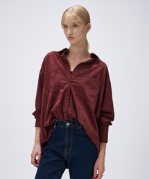 cloenc | 【セットアップ/手洗い可】スウェードライクオーバーシャツ(シャツ/ブラウス)